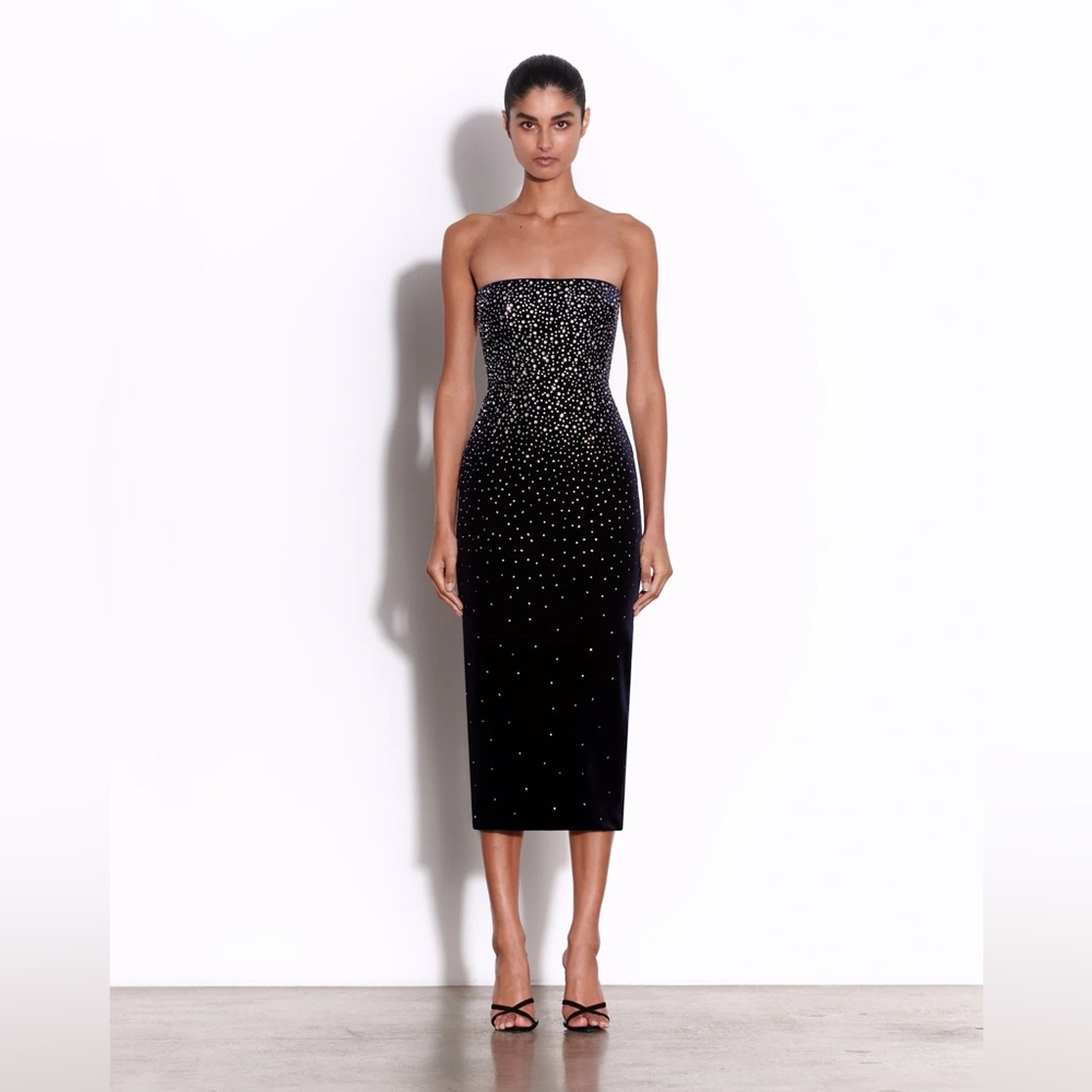 Alex Perry Crystal Velvet Maxi Dress / FINAL SALE